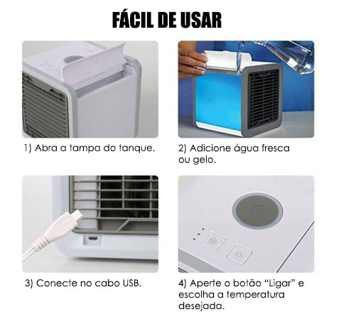 mini ar condicionado portátil air cooler – loja portela